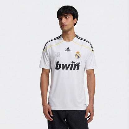 Real Madrid Heimtrikot 09/10 Herren Fan-Version Weiß (Retro)