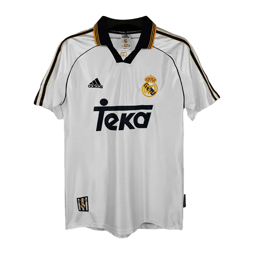 Real Madrid Heimtrikot 98/00 Herren Fan-Version Weiß (Retro)