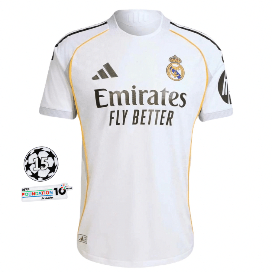 Real Madrid Heimtrikot mit Patches 25/26 Herren Spieler-Version