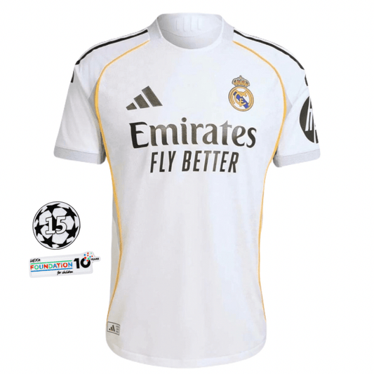 Real Madrid Heimtrikot mit Patches 25/26 Herren Spieler-Version