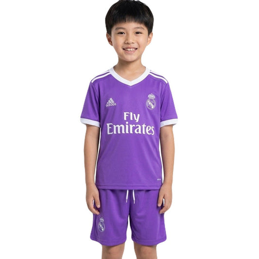 Real Madrid Kinder-Set Auswärtstrikot 2016/17 Trikot und Shorts (Retro)