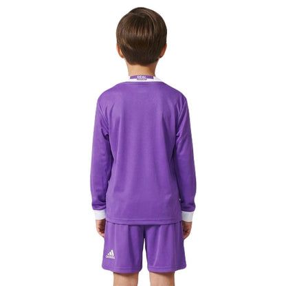 Real Madrid Kinder-Set Auswärtstrikot Langarm 2016/17 Trikot und Shorts (Retro)