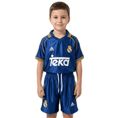 Real Madrid Kinder-Set Drittetrikot 1998 Trikot und Shorts (Retro)