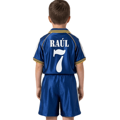 Real Madrid Kinder-Set Drittetrikot 1998 Trikot und Shorts (Retro)
