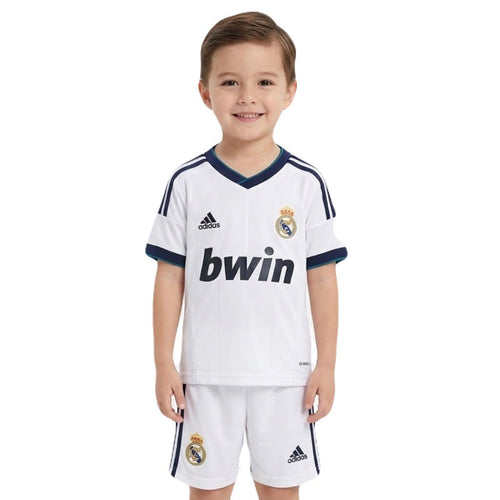 Real Madrid Kinder-Set Heimtrikot 12/13 Weiß (Retro)