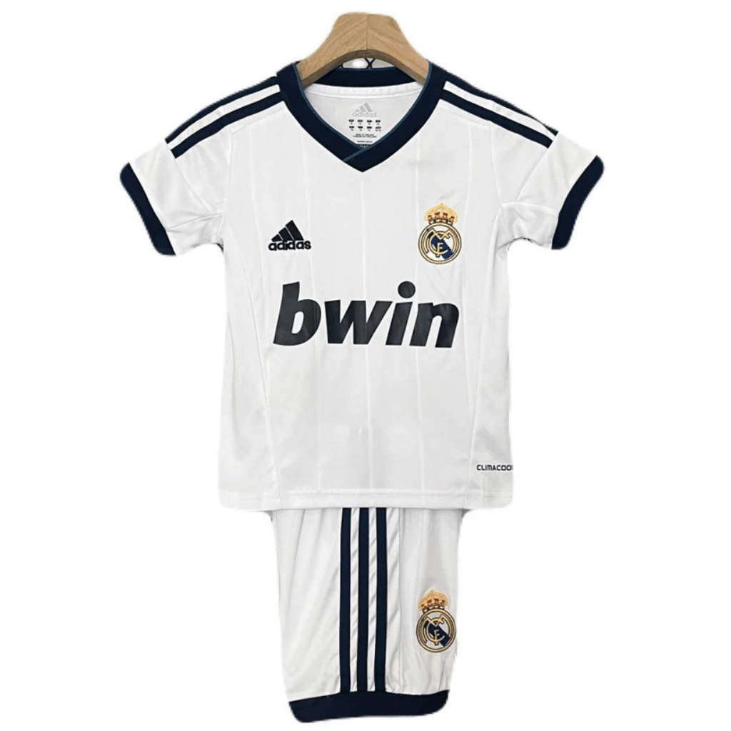 Real Madrid Kinder-Set Heimtrikot 12/13 Weiß (Retro)