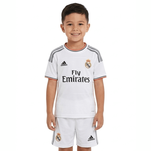 Real Madrid Kinder-Set Heimtrikot 13/14 Weiß (Retro)