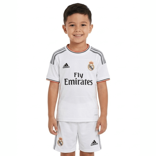 Real Madrid Kinder-Set Heimtrikot 13/14 Weiß (Retro)