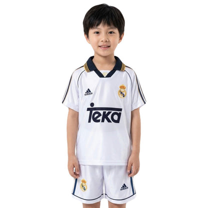 Real Madrid Kinder-Set Heimtrikot 1998/00 Trikot und Shorts (Retro)