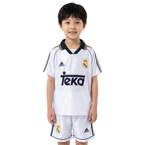 Real Madrid Kinder-Set Heimtrikot 1998/00 Trikot und Shorts (Retro)