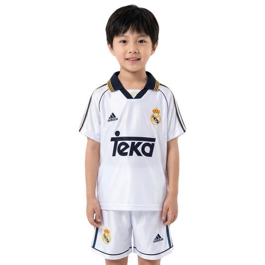 Real Madrid Kinder-Set Heimtrikot 1998/00 Trikot und Shorts (Retro)