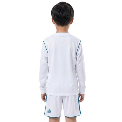 Real Madrid Kinder-Set Heimtrikot Langarm 2017/18 Trikot und Shorts (Retro)