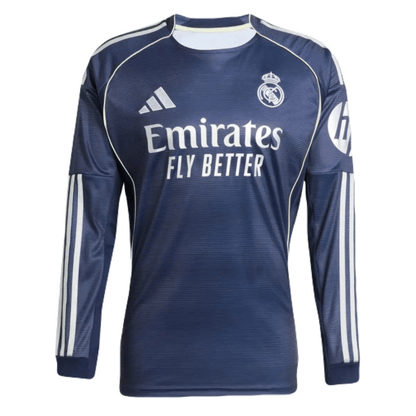 Real Madrid Langarm Auswärtstrikot 25/26 Herren Fan-Version