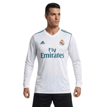 Real Madrid Heimtrikot Langarm 2017/18 Herren Fan-Version (Retro)