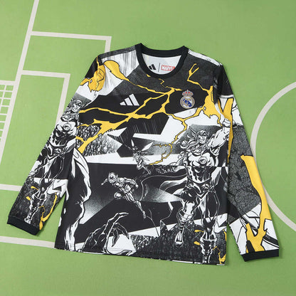 Real Madrid Langarm Sonderedition Marvel 25/26 Herren Fan-Version