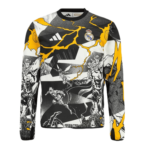 Real Madrid Langarm Sonderedition Marvel 25/26 Herren Fan-Version