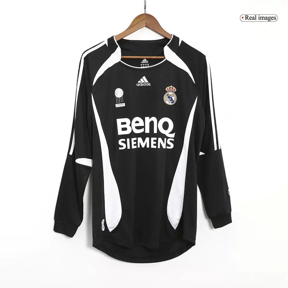 Real Madrid Auswärtstrikot Langarm 2006/07 Herren Fan-Version (Retro)