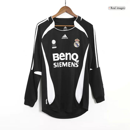 Real Madrid Auswärtstrikot Langarm 2006/07 Herren Fan-Version (Retro)