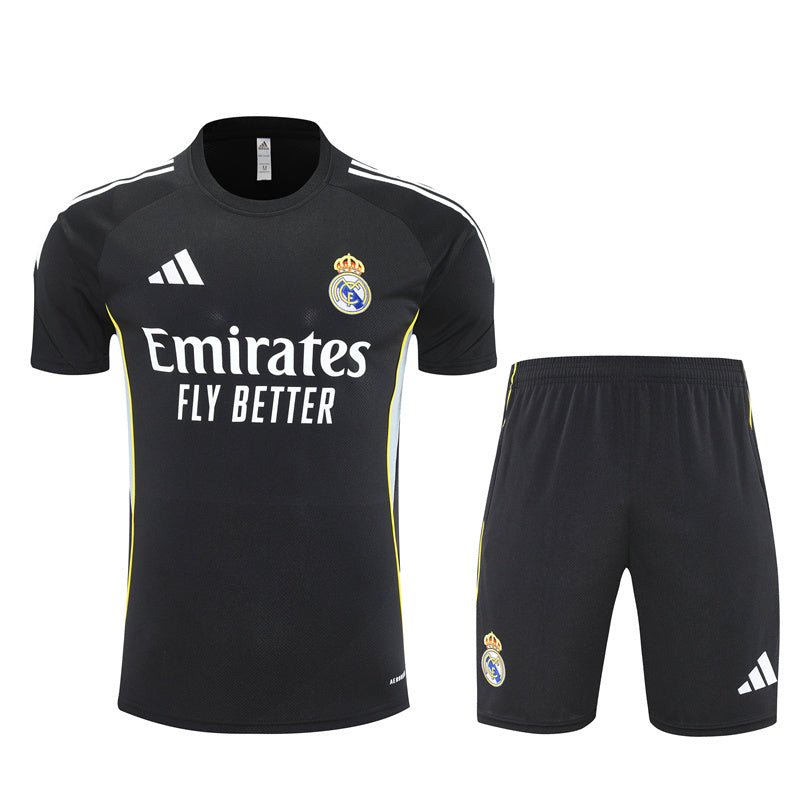 Real Madrid Madrid Trainingsset 25/26 Trikot und Shorts Schwarz