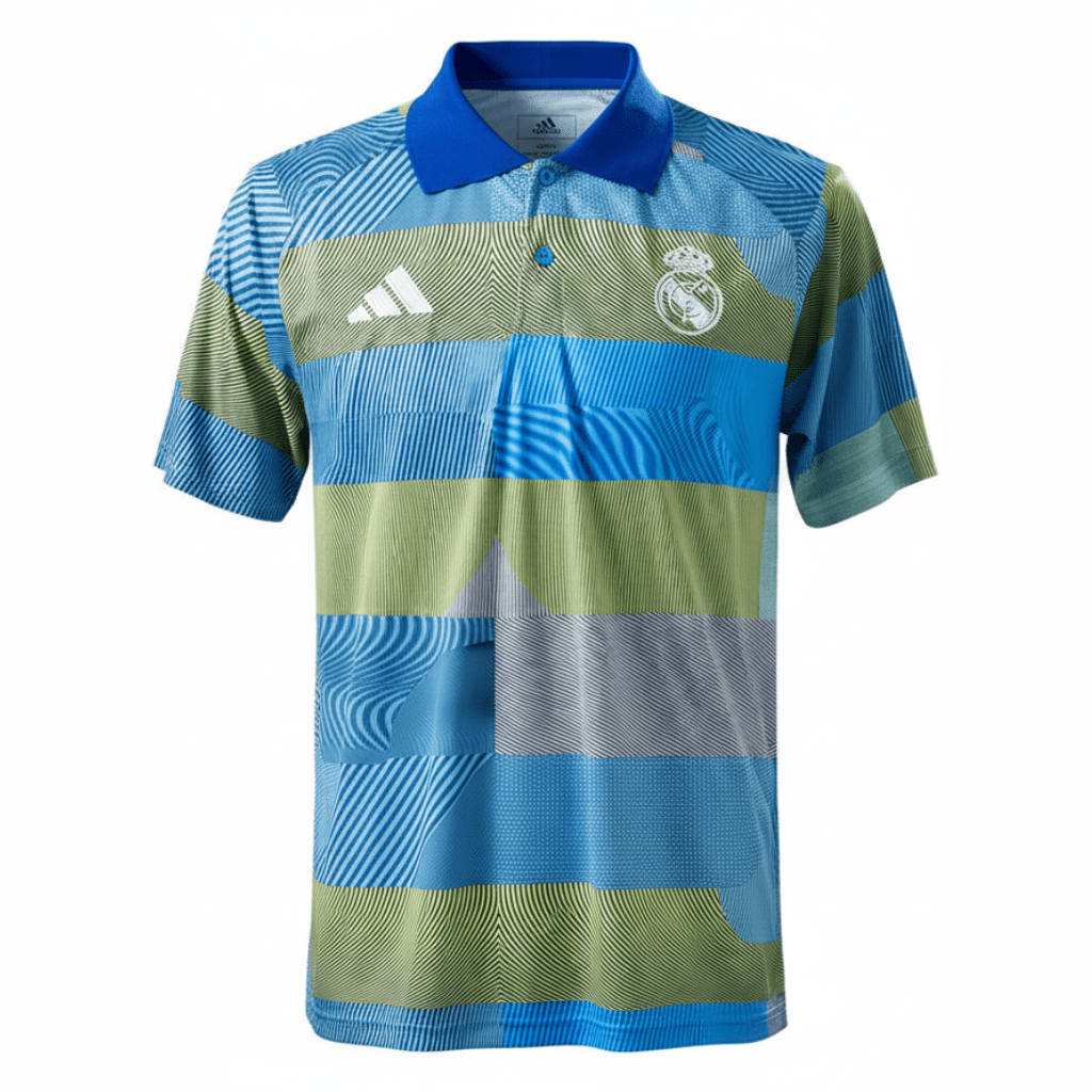 Real Madrid Polohemd 25/26 Fan-version Herren Blau & Grau