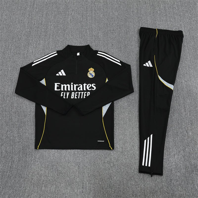 Real Madrid Trainingsanzug 2025/26 Jacke und Hose Schwarz