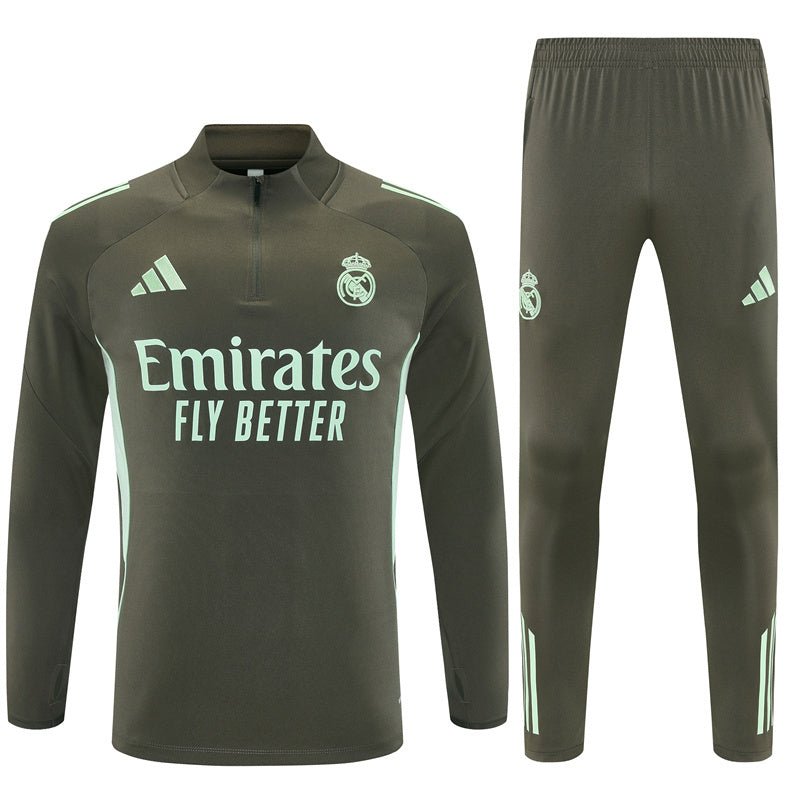 Real Madrid Trainingsanzug 2025/26 Herren Jacke und Hose Grau