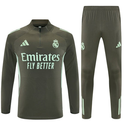 Real Madrid Trainingsanzug 2025/26 Herren Jacke und Hose Grau