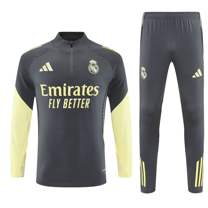Real Madrid Trainingsanzug 25/26 Herren Jacke und Hose Grau