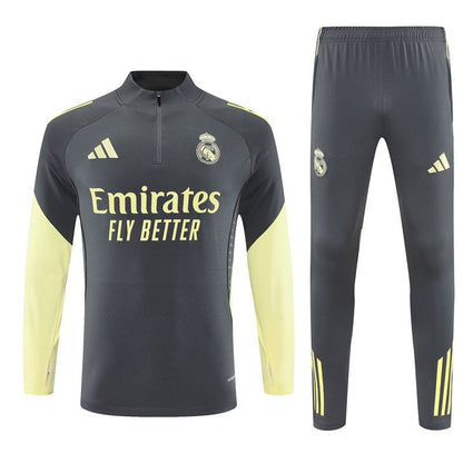 Real Madrid Trainingsanzug 25/26 Herren Jacke und Hose Grau