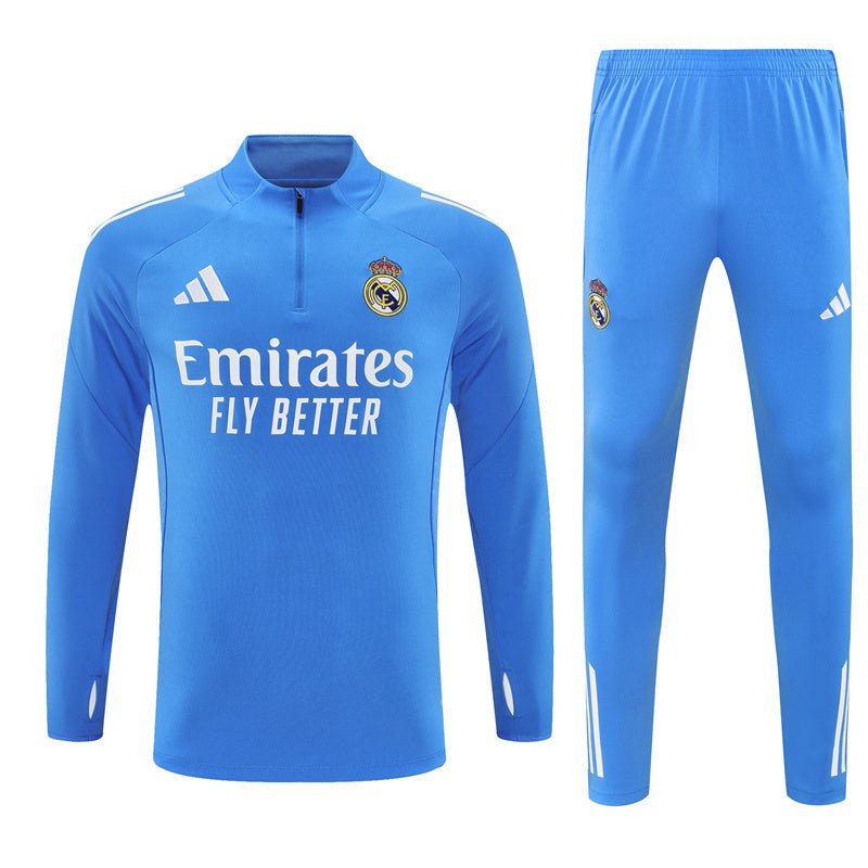 Real Madrid Trainingsanzug 25/26 Herren Jacke und Hose Blau