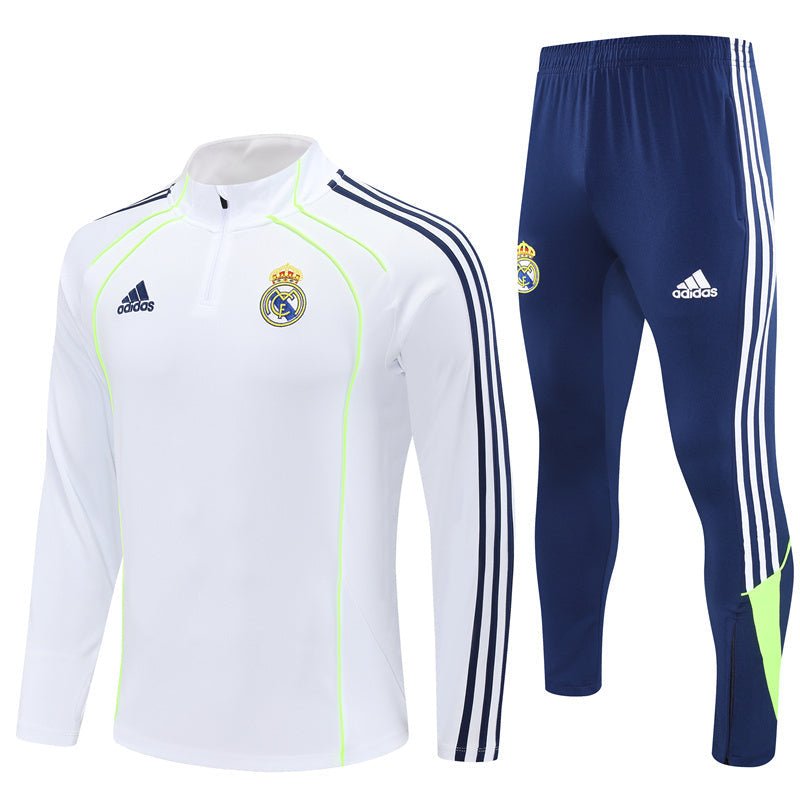 Real Madrid Trainingsanzug 25/26 Herren Jacke Weiß und Hose Dunkelblau