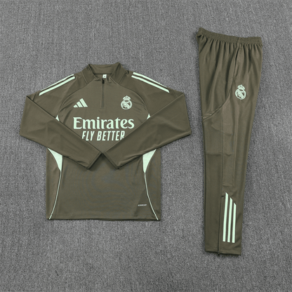 Real Madrid Trainingsanzug 2025/26 Herren Jacke und Hose Grau