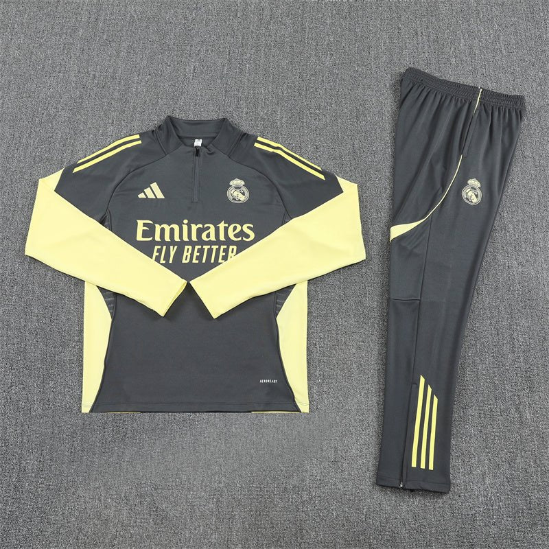 Real Madrid Trainingsanzug 25/26 Herren Jacke und Hose Grau