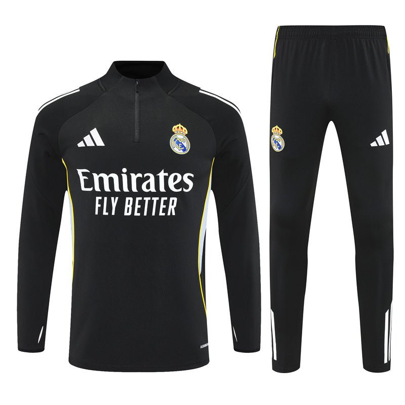 Real Madrid Trainingsanzug 2025/26 Jacke und Hose Schwarz