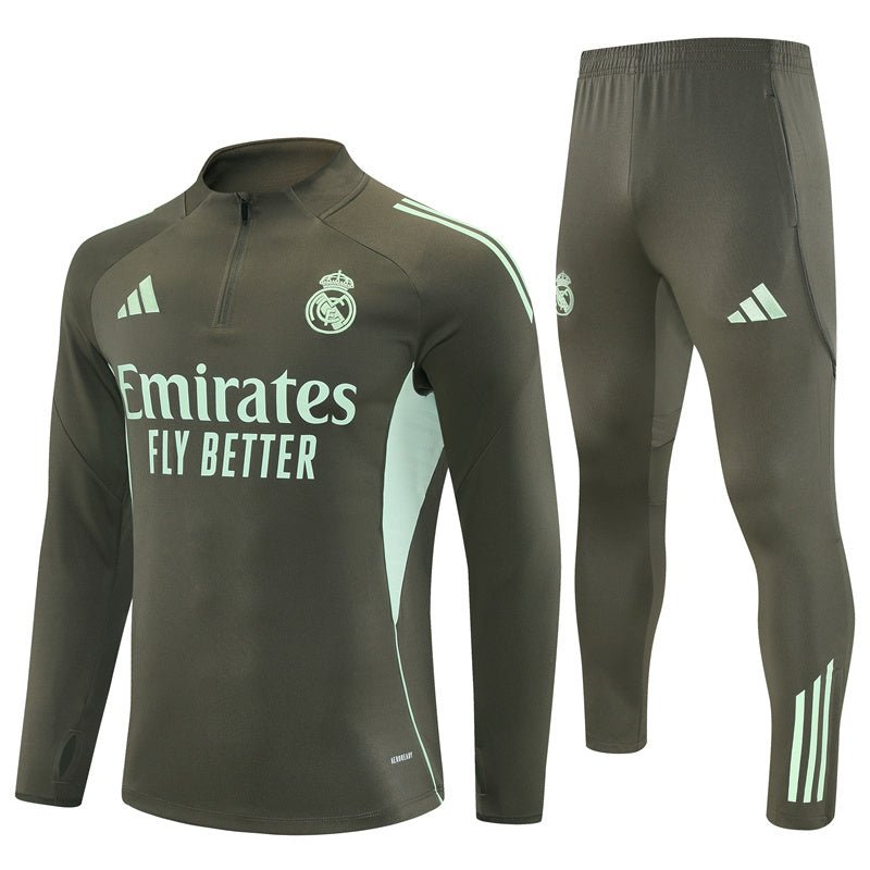 Real Madrid Trainingsanzug 2025/26 Herren Jacke und Hose Grau