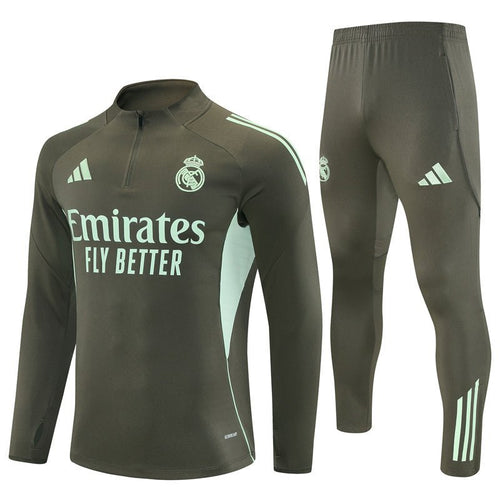 Real Madrid Trainingsanzug 2025/26 Herren Jacke und Hose Grau