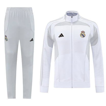 Real Madrid Trainingsanzug 25/26 Jacke und Hose Herren Weiß