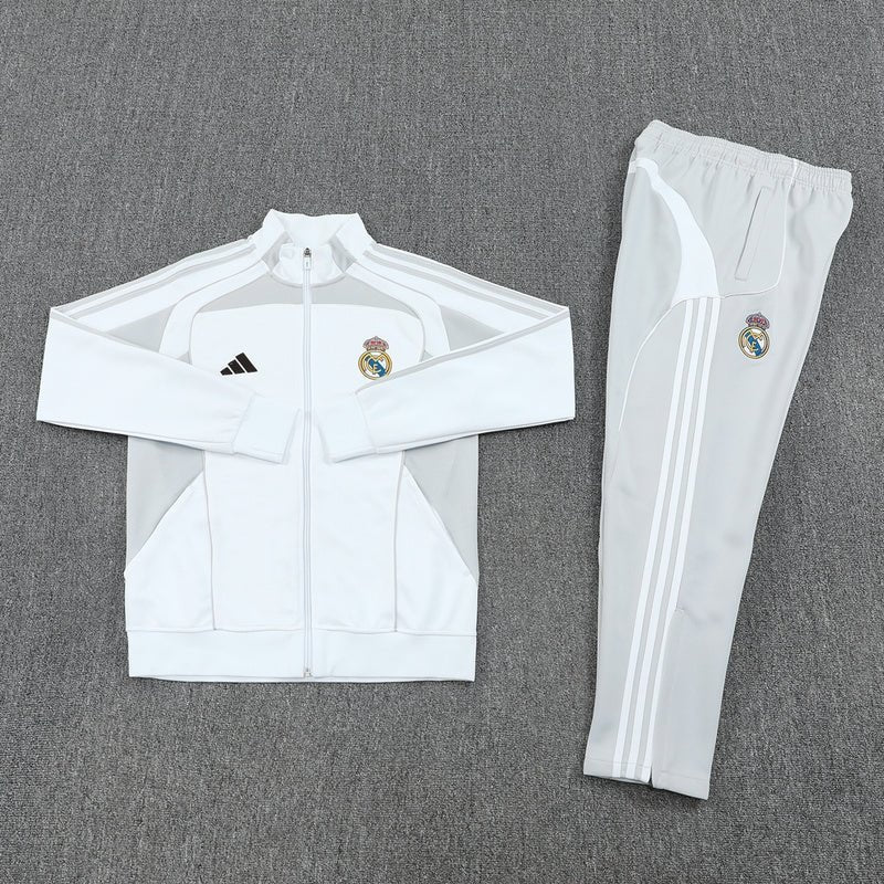 Real Madrid Trainingsanzug 25/26 Jacke und Hose Herren Weiß