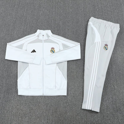 Real Madrid Trainingsanzug 25/26 Jacke und Hose Herren Weiß