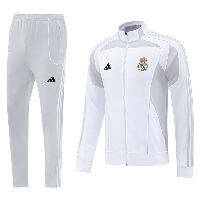 Real Madrid Trainingsanzug 25/26 Jacke und Hose Herren Weiß