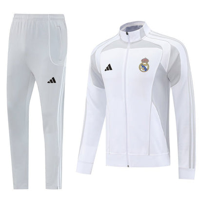 Real Madrid Trainingsanzug 25/26 Jacke und Hose Herren Weiß