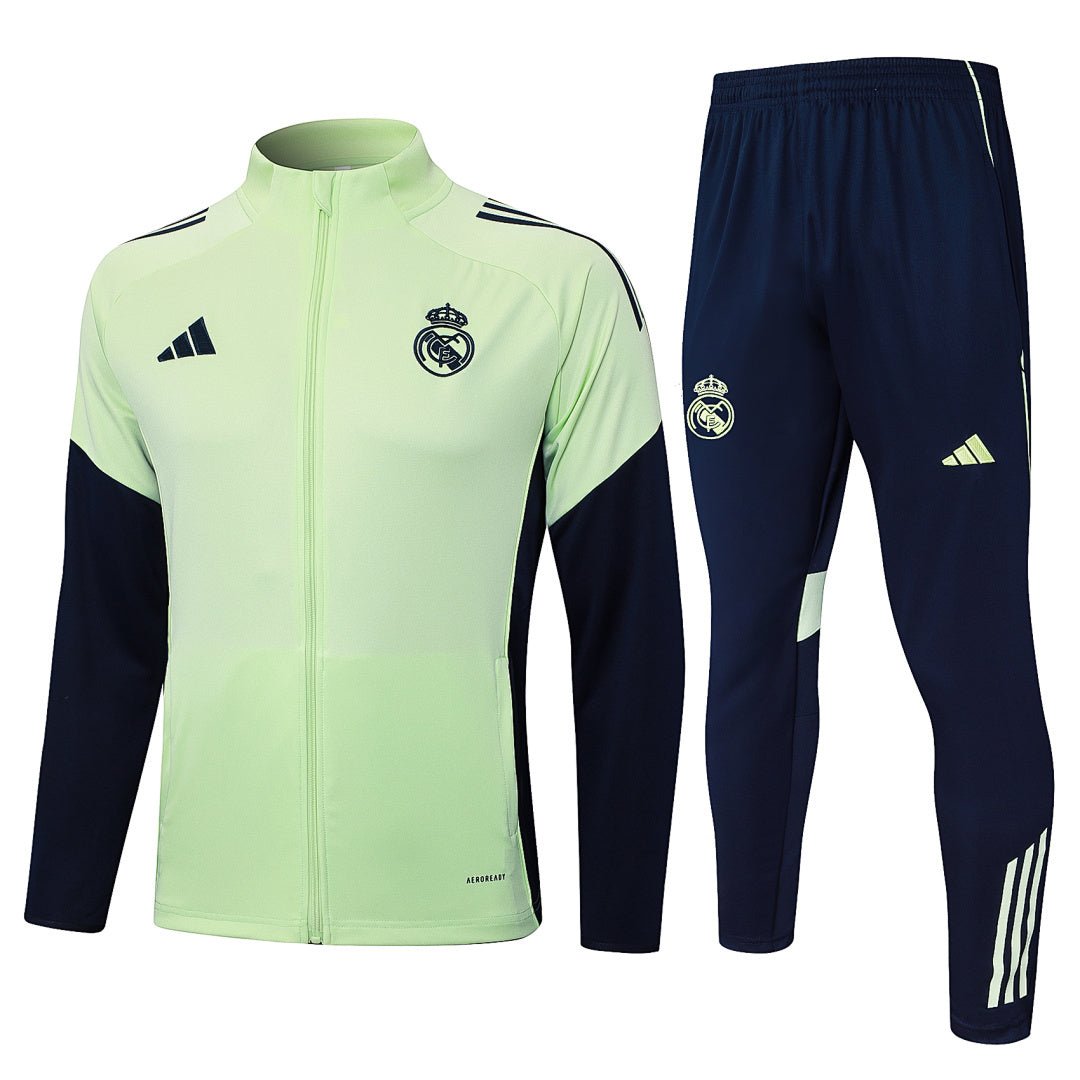 Real Madrid Trainingsanzug 25/26 Jacke Grün und Hose Herren