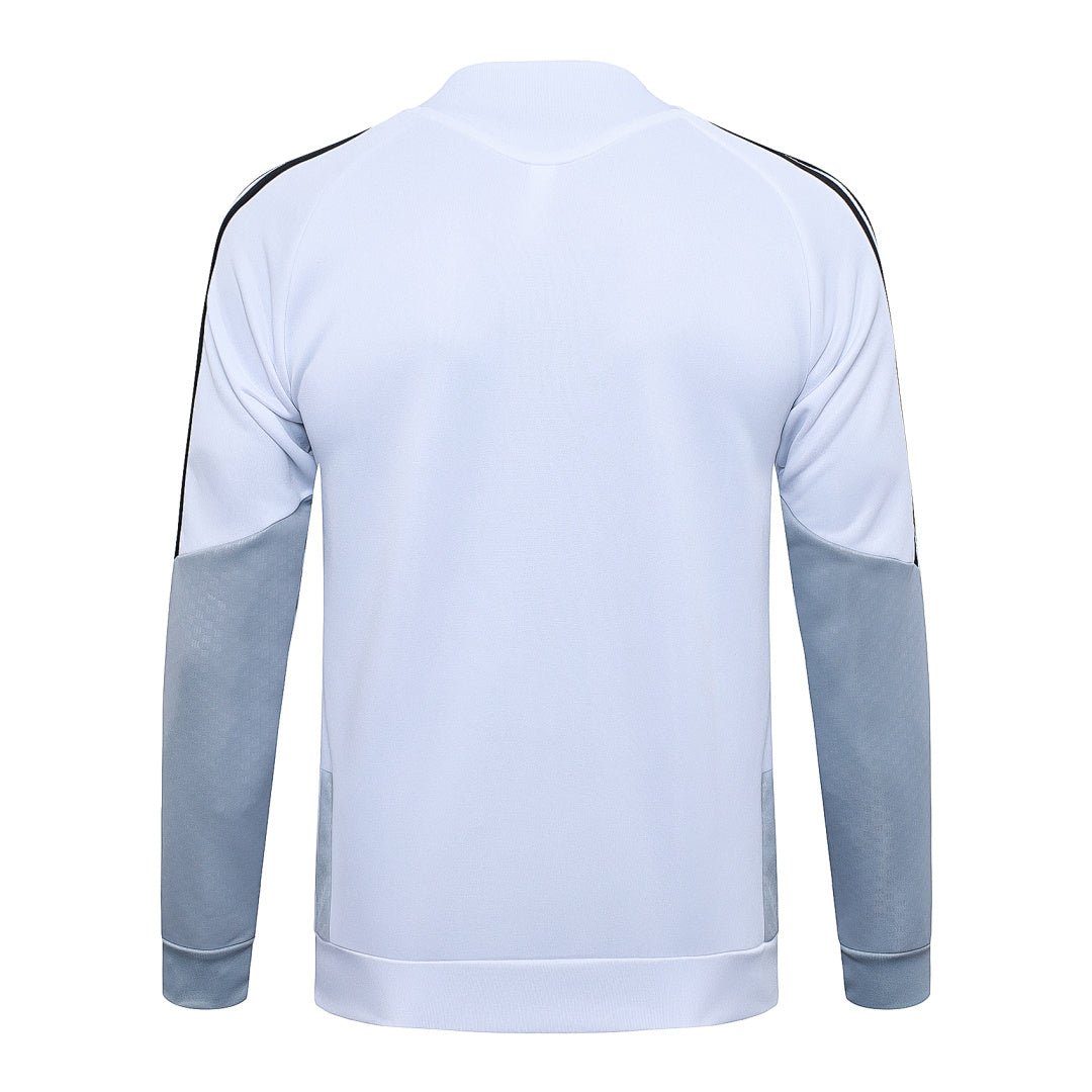 Real Madrid Trainingsanzug 26/27 Jacke Weiß und Hose Schwarz
