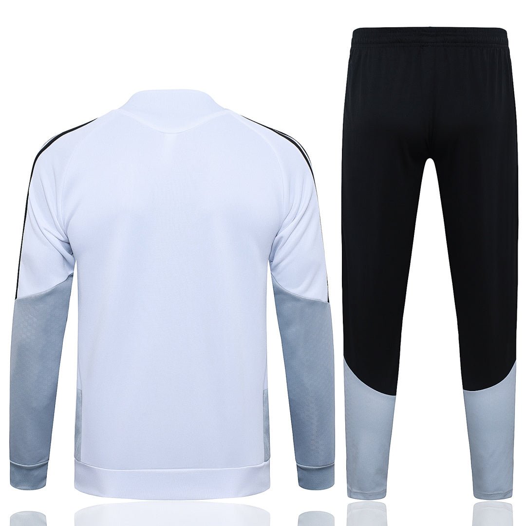 Real Madrid Trainingsanzug 26/27 Jacke Weiß und Hose Schwarz