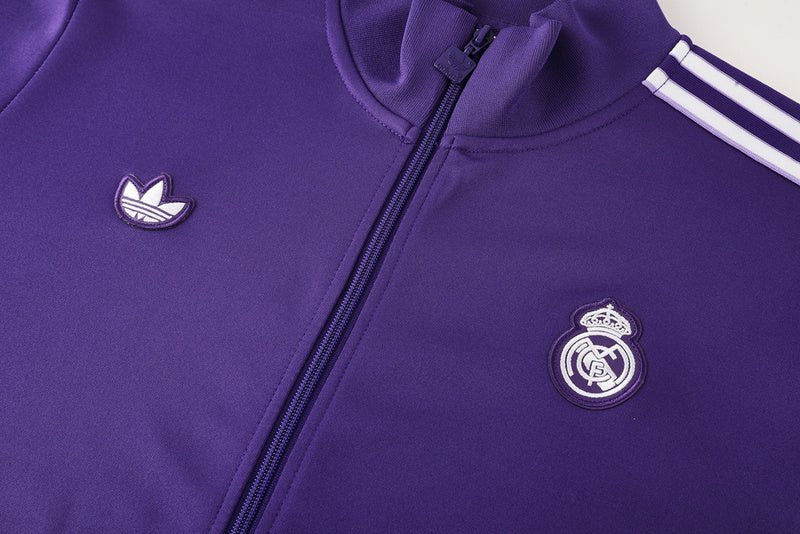 Real Madrid Trainingsanzug Jacke und Hose 25/26 Herren Lila