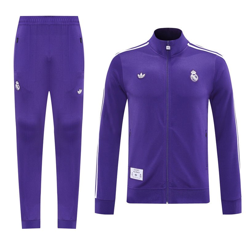 Real Madrid Trainingsanzug Jacke und Hose 25/26 Herren Lila