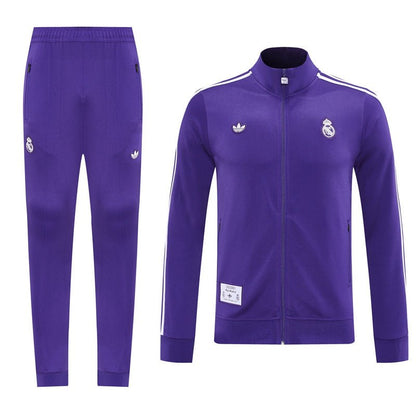 Real Madrid Trainingsanzug Jacke und Hose 25/26 Herren Lila