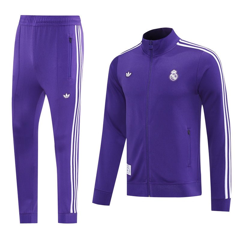 Real Madrid Trainingsanzug Jacke und Hose 25/26 Herren Lila