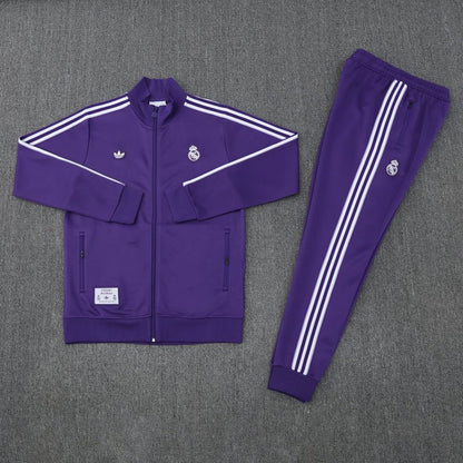 Real Madrid Trainingsanzug Jacke und Hose 25/26 Herren Lila