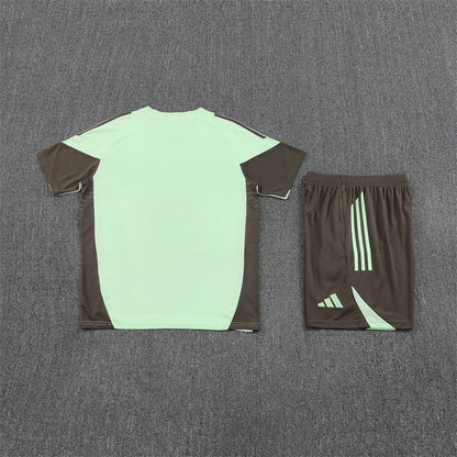 Real Madrid Trainingsset 25/26 Trikot Grün und Shorts Dunkelgrau